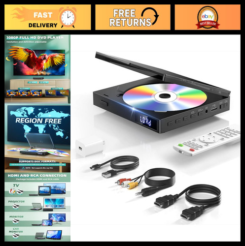 1080p mini dvd player - player, for
